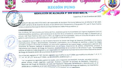 PLAN DE PREVENCIÓN Y REDUCCIÓN DEL RIESGO DE DESASTRES DEL DISTRITO DE CAPACHICA 2026-2030 PLAN DE PREVENCIÓN Y REDUCCIÓN DEL RIESGO DE DESASTRES DEL DISTRITO DE CAPACHICA 2026-2030